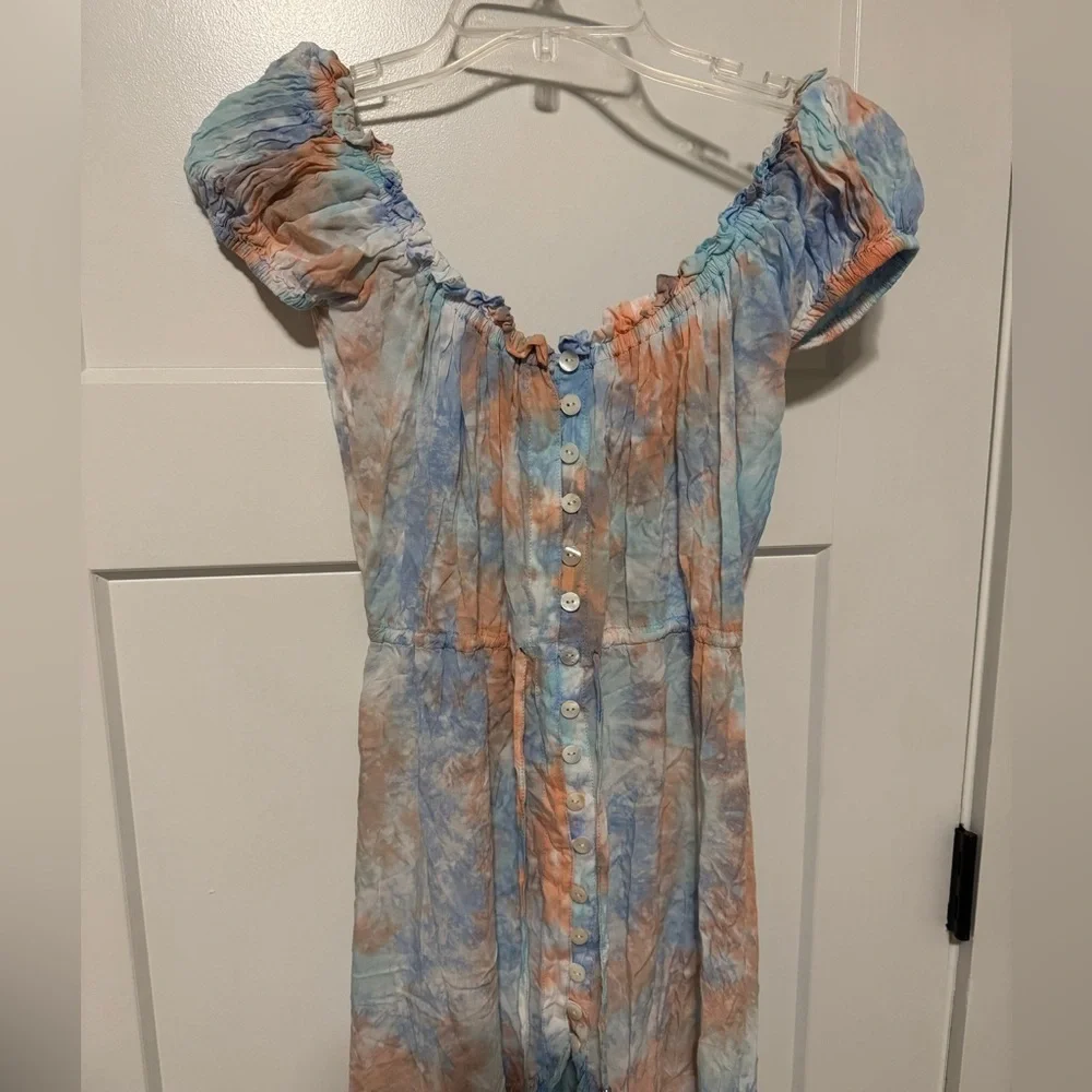 Tiara Hawaii riveria dress off the shoulder tyedye